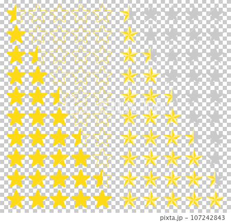 排名星星的向量插圖集 107242843