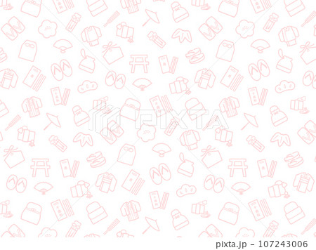 七五三パターン素材ピンク 七五三パターン素材ピンク 107243006