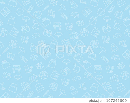 七五三背景素材ブルー 107243009