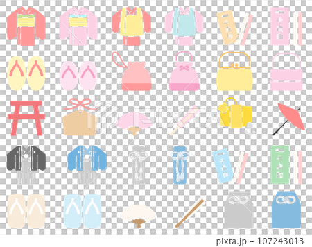 Shichigosan icon, color filled, no drawing line Shichigosan icon, color filled, no drawing line 107243013