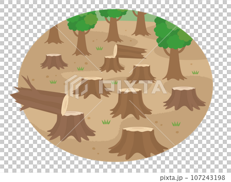 森林破壊のイラスト 107243198