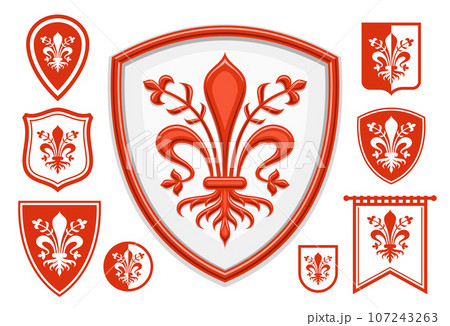 Vector Florence Emblem Setのイラスト素材 [107243263] - PIXTA