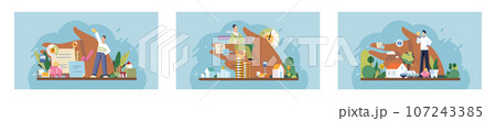 Wellbeing metaphor. Vector illustration. Employee wellbeing, metric for supportive work environment Human care, touchstone of people-first organization Wellbeing at work, spark plug for engaged Wellbeing metaphor. Vector illustration. Employee wellbeing, metric for supportive work environment Human care, touchstone of people-first organization Wellbeing at work, spark plug for engaged 107243385