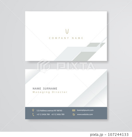 White business card template flat design vector White business card template flat design vector 107244133