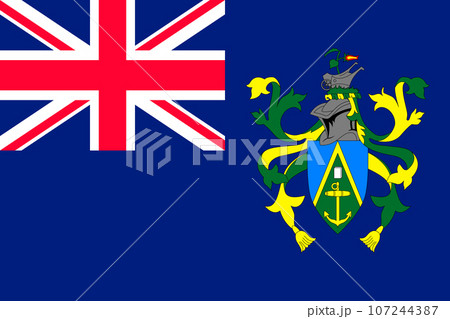 Flag Pitcairn Islands flat style 107244387