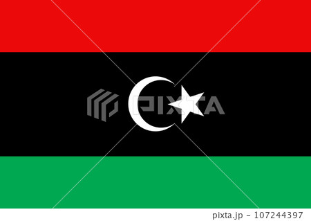 Libya flag flat 107244397