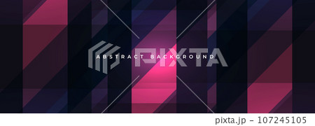 Black and red modern abstract wide banner with geometric shapes. Red and black abstract background. Black and red modern abstract wide banner with geometric shapes. Red and black abstract background. 107245105