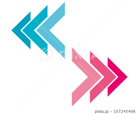 右左に向かう矢印のアイコンのイラスト素材 [107245406] - PIXTA
