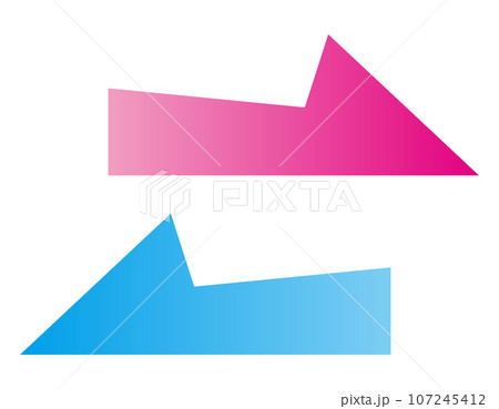右左に向かう矢印のアイコンのイラスト素材 [107245412] - PIXTA