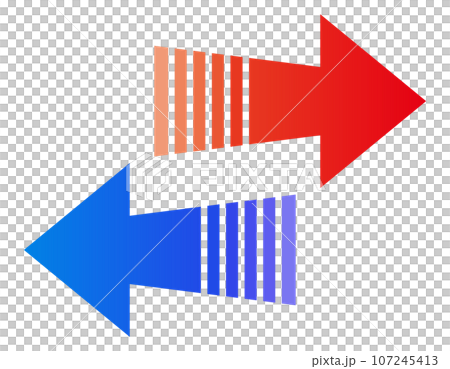 Arrow icon pointing left and right 107245413