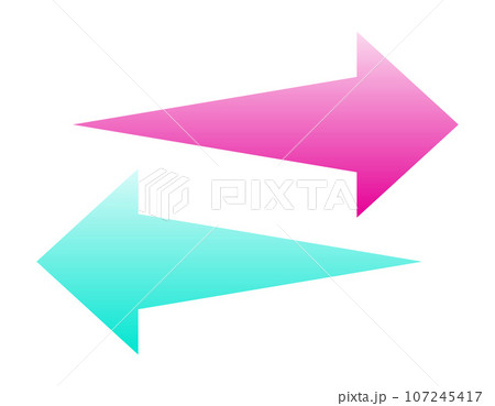 右左に向かう矢印のアイコンのイラスト素材 [107245417] - PIXTA