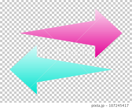 右左に向かう矢印のアイコンのイラスト素材 [107245417] - PIXTA