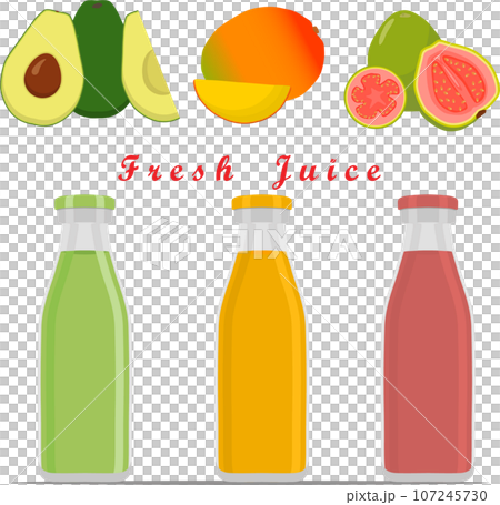 Sweet tasty natural eco product juice in bottle Sweet tasty natural eco product juice in bottle 107245730