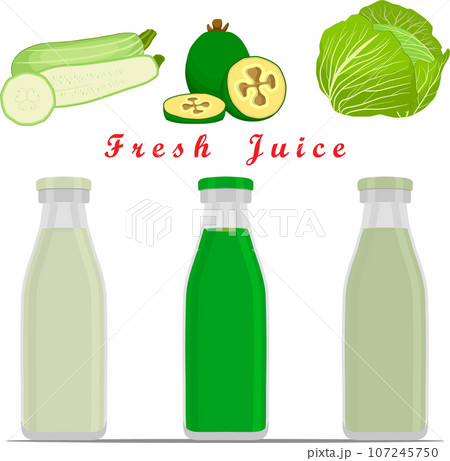 Sweet tasty natural eco product juice in bottle Sweet tasty natural eco product juice in bottle 107245750