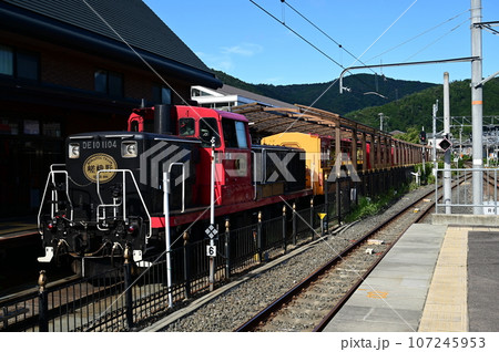 トロッコ嵯峨駅に停車中の電車 107245953