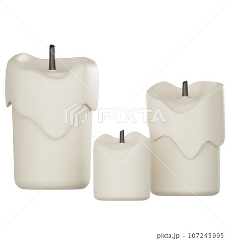 wax candle 3d render 107245995