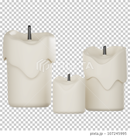 wax candle 3d render 107245995