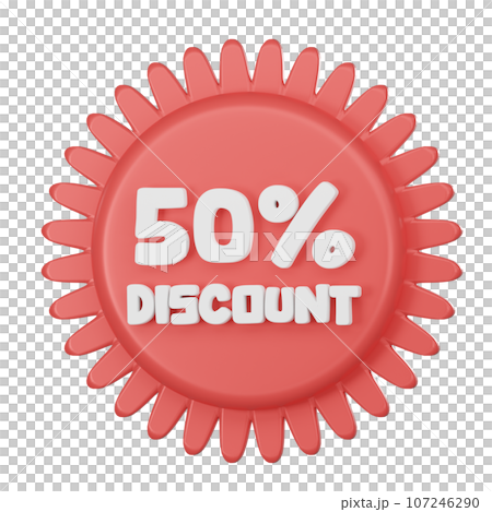 Tag discount 3d rendered icon Tag discount 3d rendered icon 107246290