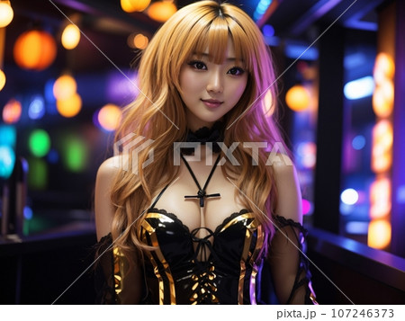 ハロウィン クラブ 魔女 仮装　コスブレ 美女 Club 107246373
