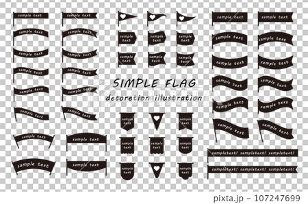 シンプルで使いやすい旗のフレームセット 107247699