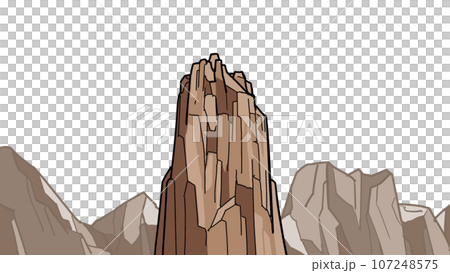 Towering rocky mountain 107248575