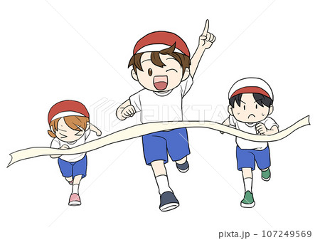 ゴールする小学生 ゴールする小学生 107249569