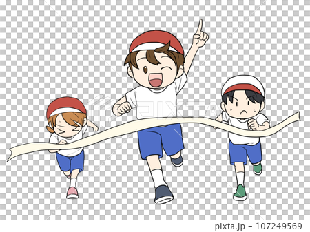 ゴールする小学生 ゴールする小学生 107249569