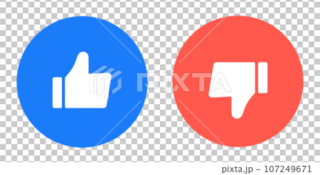 シンプルなグッドマークとバッドマーク シンプルなグッドマークとバッドマーク 107249671