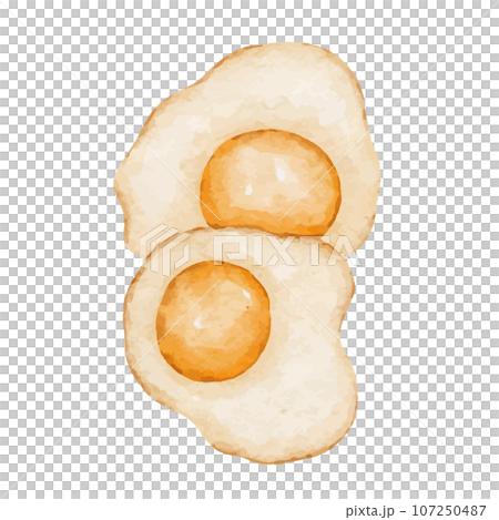 Eggs watercolor isolated. Food Vector illustration Eggs watercolor isolated. Food Vector illustration 107250487