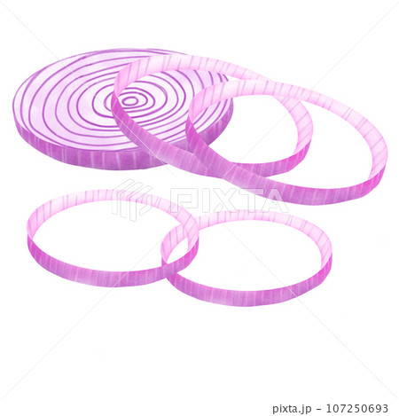 sliced onions 107250693