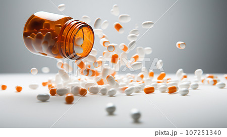 Pharmaceutical Concept Pills Medication and Health, Generative Ai 107251340