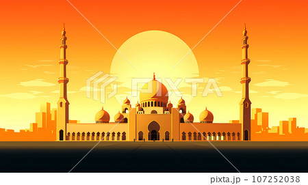 Illustration of the beautiful city of Abu Dhabi. United Arab Emirates Illustration of the beautiful city of Abu Dhabi. United Arab Emirates 107252038
