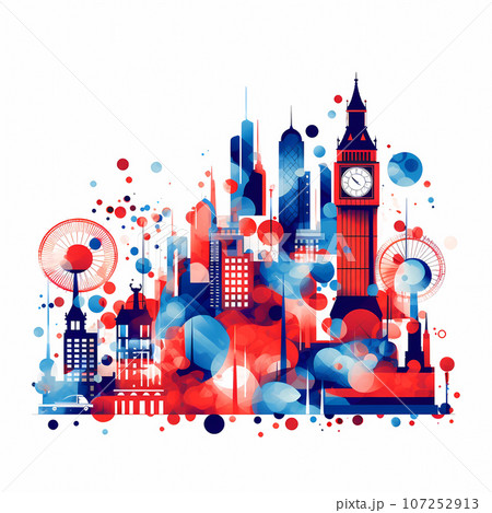 Illustration of the beautiful city of London. United Kingdom 107252913