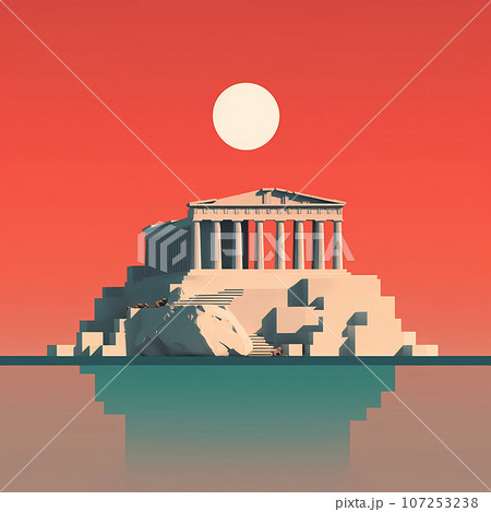 Illustration of beautiful view of Rome, Italy Illustration of beautiful view of Rome, Italy 107253238