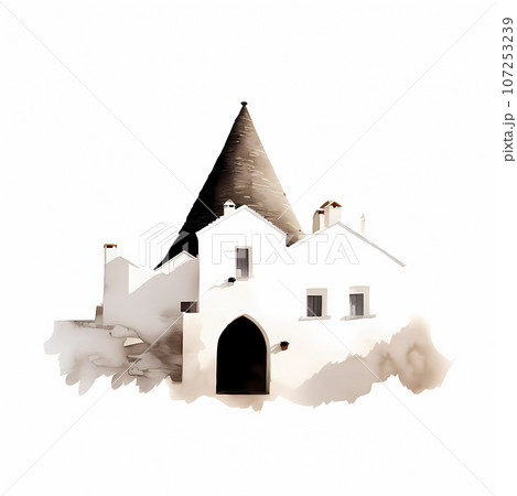 Illustration of beautiful view of Alberobello, Italy Illustration of beautiful view of Alberobello, Italy 107253239