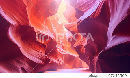 Illustration of a beautiful view of the canyon, USA 107253500