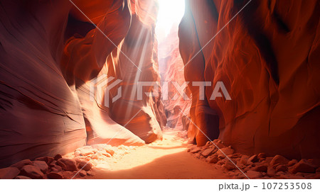 Illustration of a beautiful view of the canyon, USA 107253508