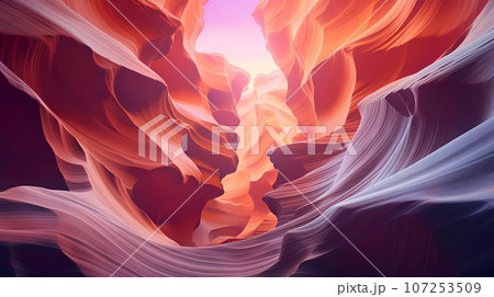 Illustration of a beautiful view of the canyon, USA 107253509