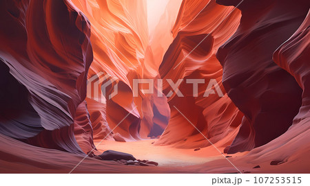 Illustration of a beautiful view of the canyon, USA 107253515