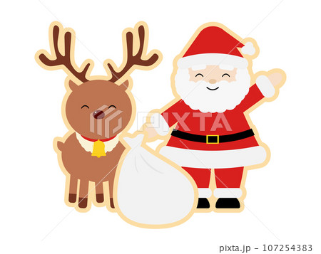 クリスマスのアイシングクッキー風アイコン 107254383