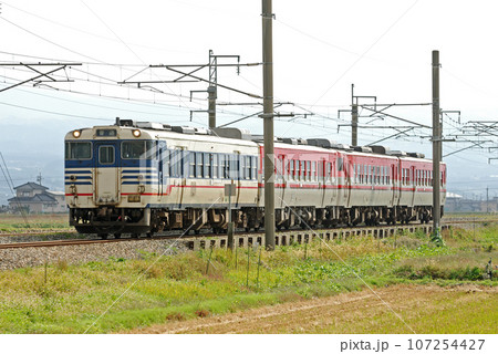 羽越本線　鶴岡ー藤島　JR東日本　キハ47-1513（新津） 107254427