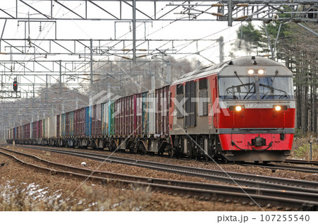 千歳線 北広島ー上野幌 JR貨物 DF200-4(鷲別) 千歳線 北広島ー上野幌 JR貨物 DF200-4(鷲別) 107255540
