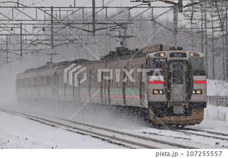 千歳線　北広島ー上野幌　JR北海道　731系　G-101編成＋721系（札幌） 107255557