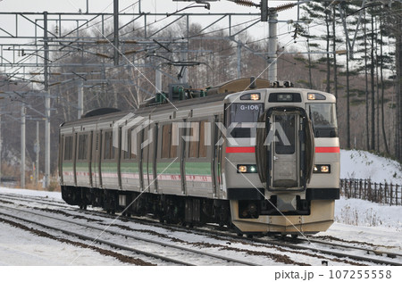 千歳線　北広島ー上野幌　JR北海道　731系　G-106編成（札幌） 107255558