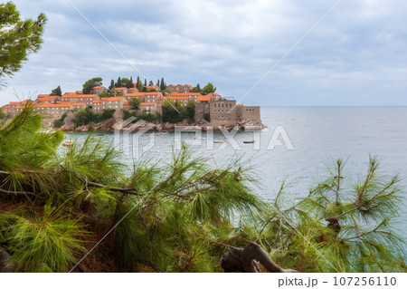 Sveti Stefan island in Montenegro, Adriatic sea Sveti Stefan island in Montenegro, Adriatic sea 107256110