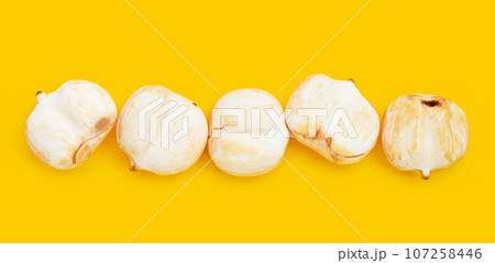 Toddy palm on yellow background. Toddy palm on yellow background. 107258446
