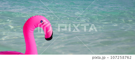 Rubber ring for swimming. Summer background concept Rubber ring for swimming. Summer background concept 107258762