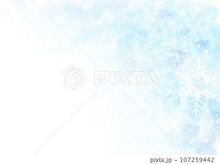手描き雪柄背景 手描き雪柄背景 107259442
