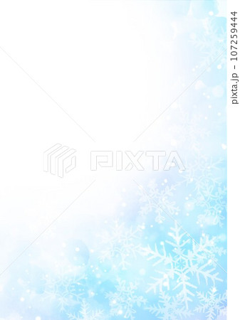 手描き雪柄背景 手描き雪柄背景 107259444