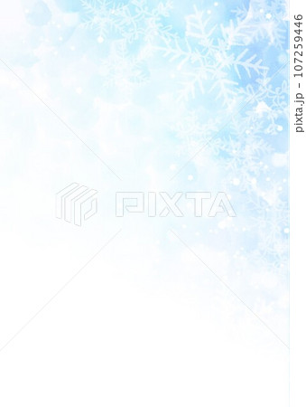 手描き雪柄背景 107259446